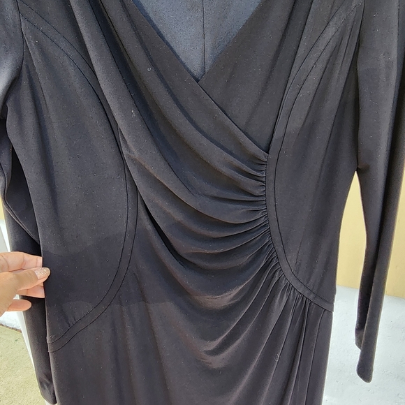 Chaps black rouched dress - Picture 2 of 4